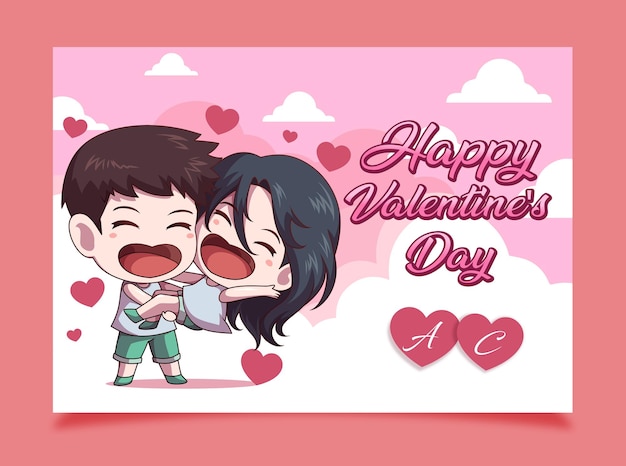 Happy valentine day couple love