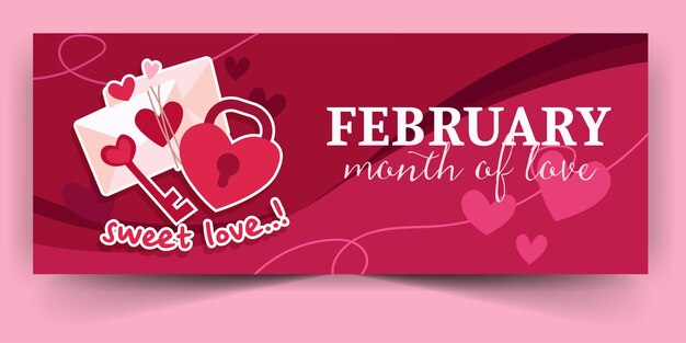 Vector happy valentine day poster banner illustration