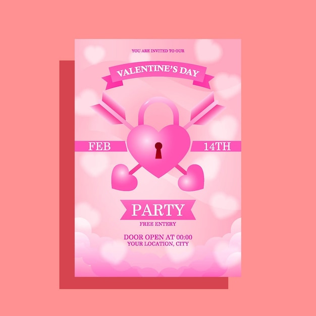 Happy Valentine Day Poster Template