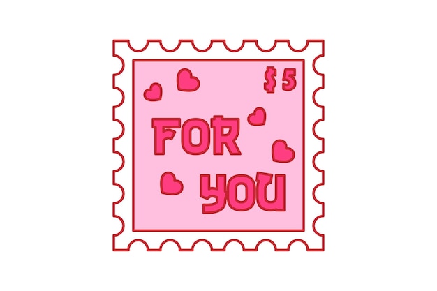 Vector happy valentine day sticker design