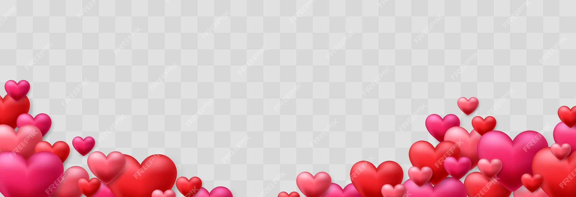 Premium Vector | Happy valentine day vector design with 3d hearts on png  for happy women's, mother's, birthday