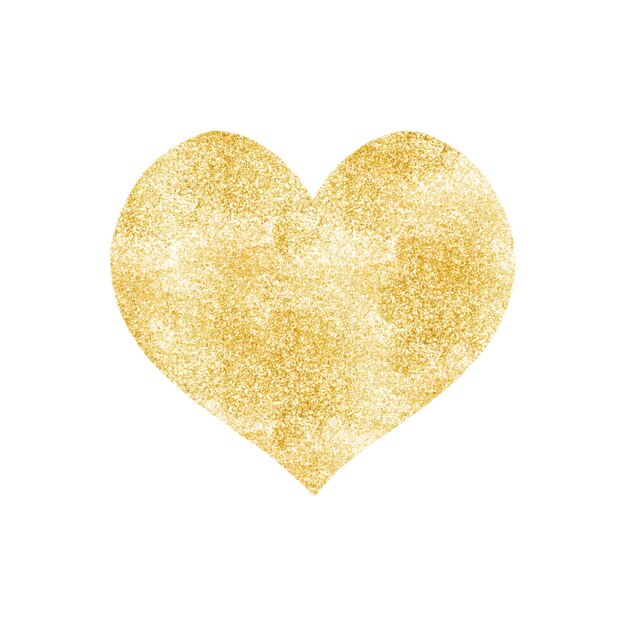 Buon san valentino con vettore del cuore glitter d'oro