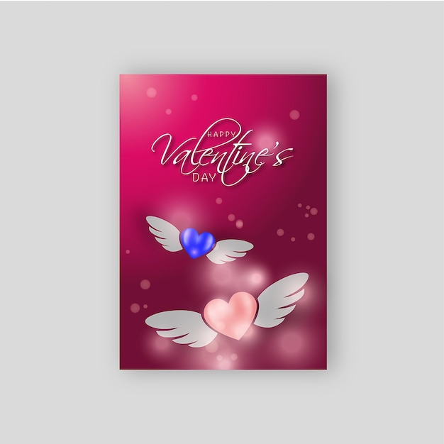 Happy valentine greeting card