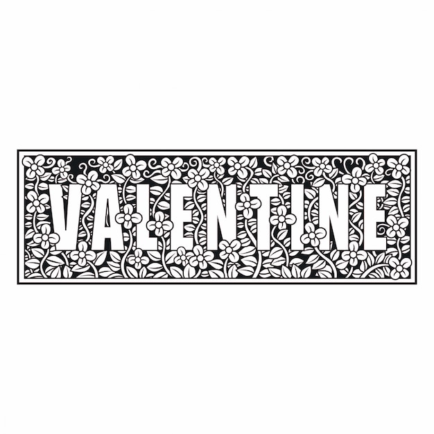 Happy Valentine kalligrafie banner