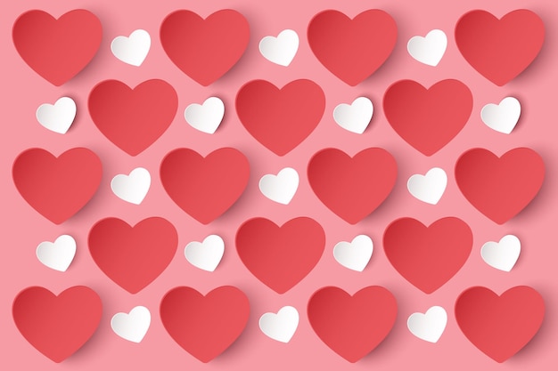 Vector happy valentine's concept. seamless patterns with hearts.