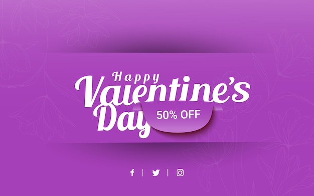 Happy valentine's day 14 february vector template