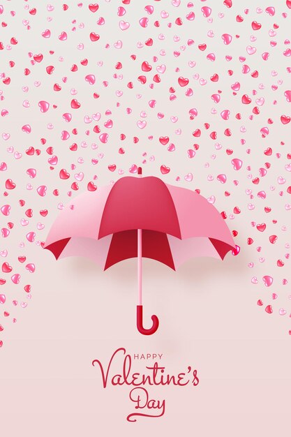 Happy valentine's day achtergrond met leuke en mooie stijl illustratie