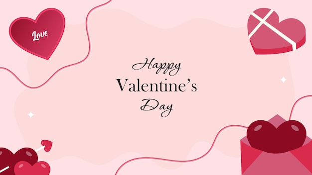 Vector happy valentine's day background