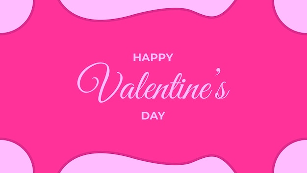 HAPPY VALENTINE'S DAY BANNER DESIGN. SUITABLE TO USE ON VALENTINE'S DAY EVENT