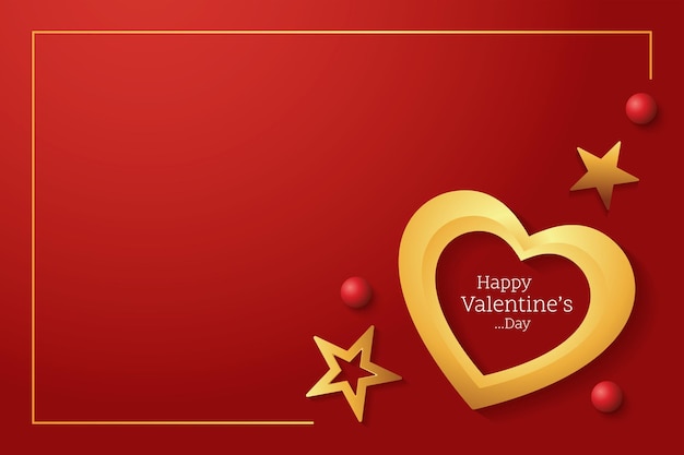 Happy valentine's day banner design. top view. vector illustration