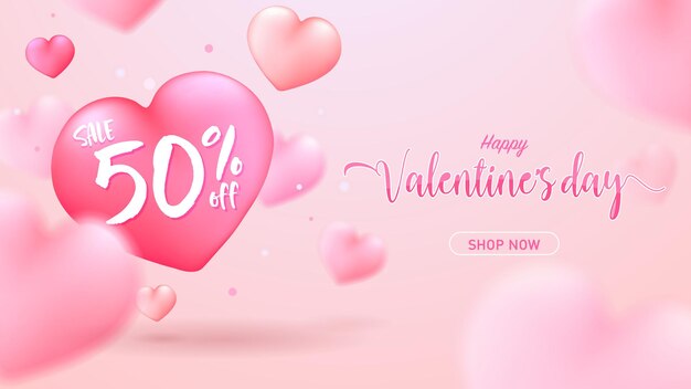 Happy valentine's day banner for sale