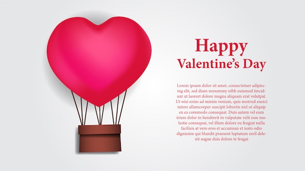 Happy valentine's day banner template