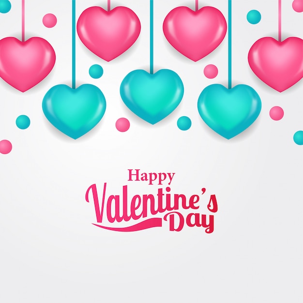 Happy valentine's day banner template