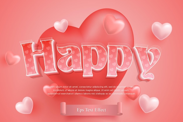 Happy valentine's day banner template