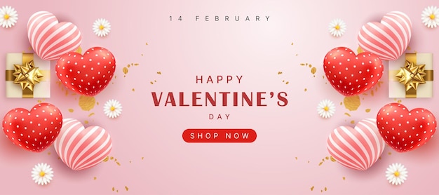 Happy Valentine's Day banner for the website