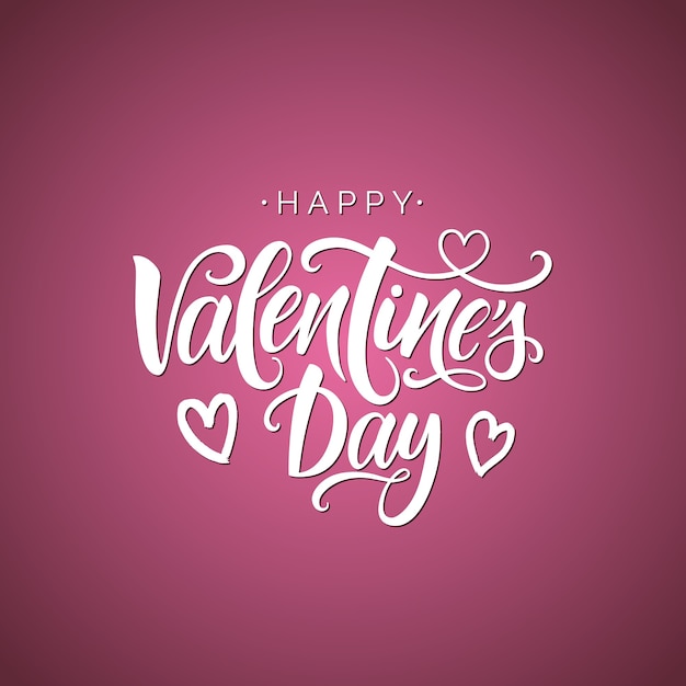 Happy Valentine's Day belettering.