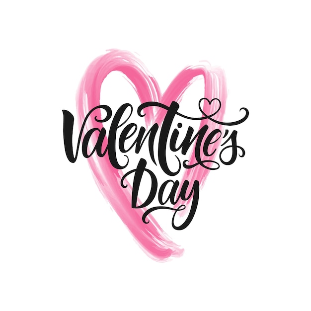 Happy Valentine's Day belettering.