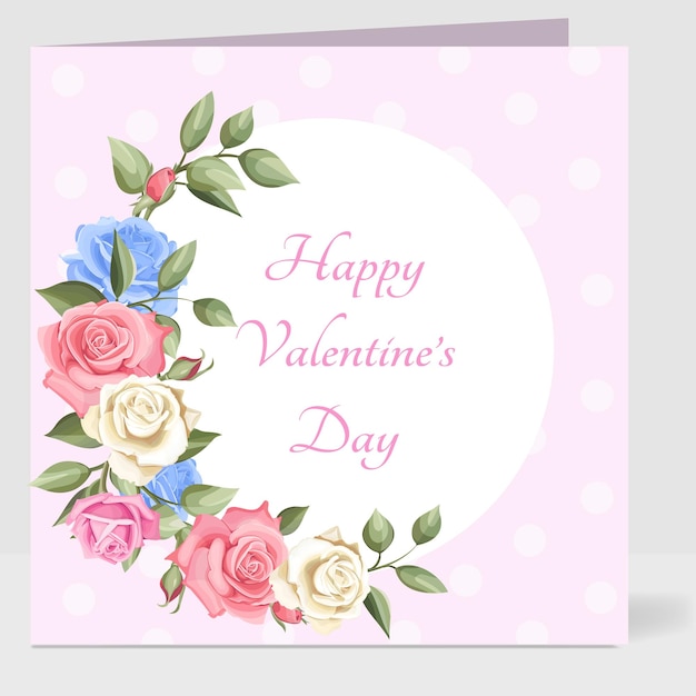 Happy Valentine's Day Card isolated on grey