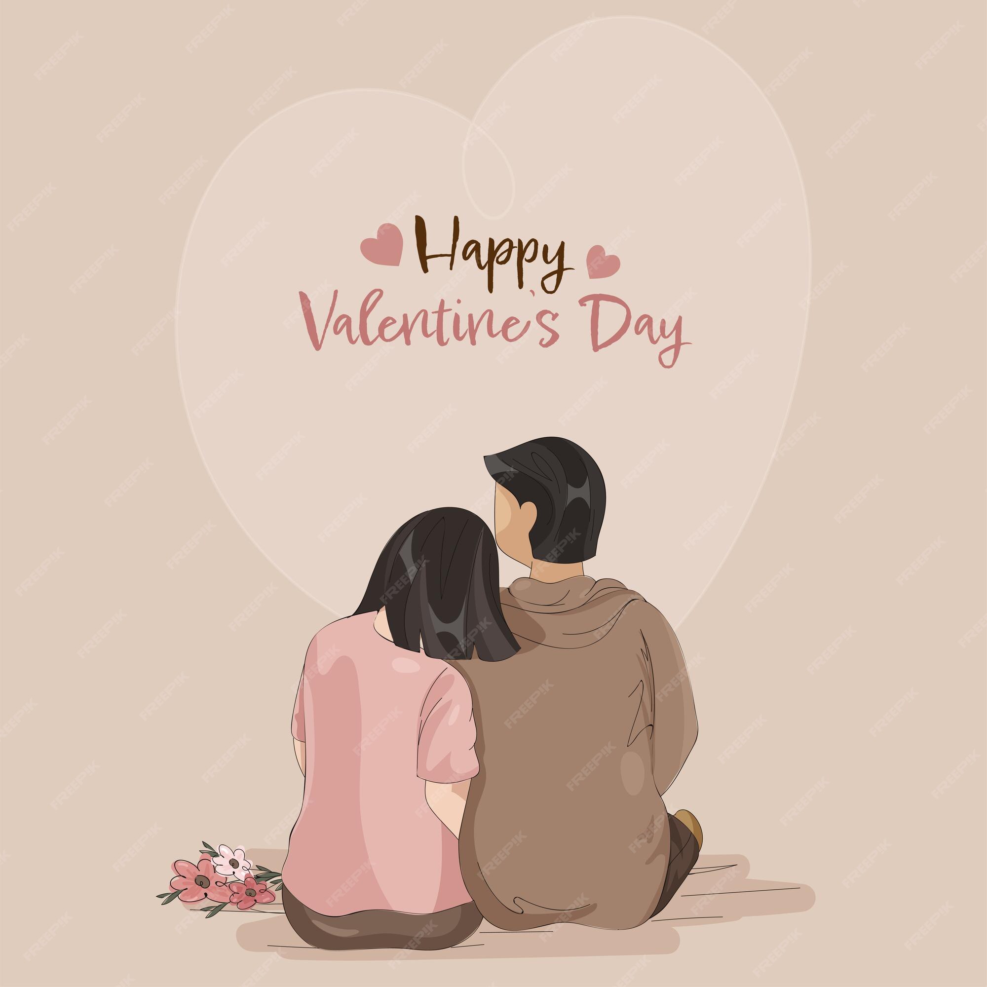 Happy valentines love story concept of a romantic couple on chalk drawings  background. Male riding his girlfriend in a shopping Stock Photo - Alamy