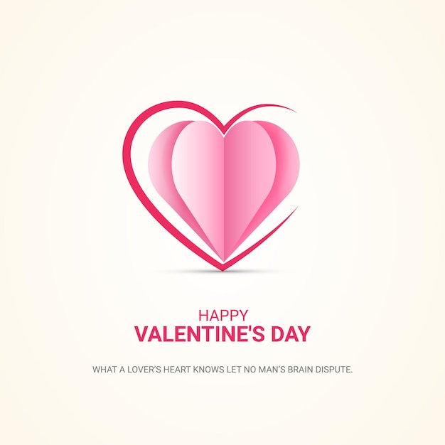 Happy valentine's day creative design for social media