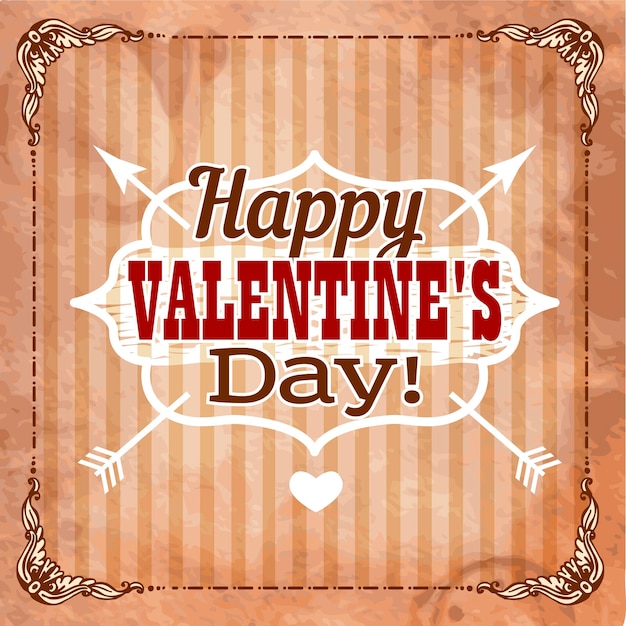 Happy valentine's day hand lettering typographical background