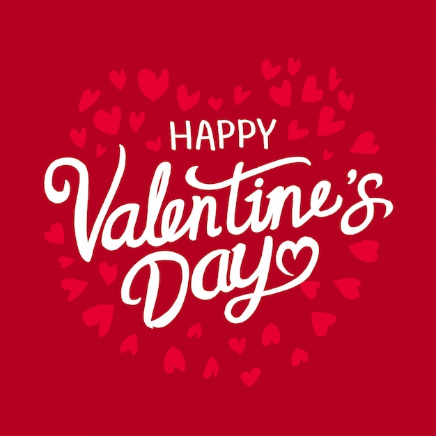 Vector happy valentine's day handgeschreven letters.