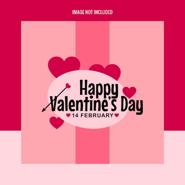 Happy Valentine's day Instagram and social media template