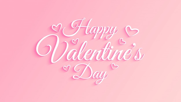 Happy valentine's day lettering background