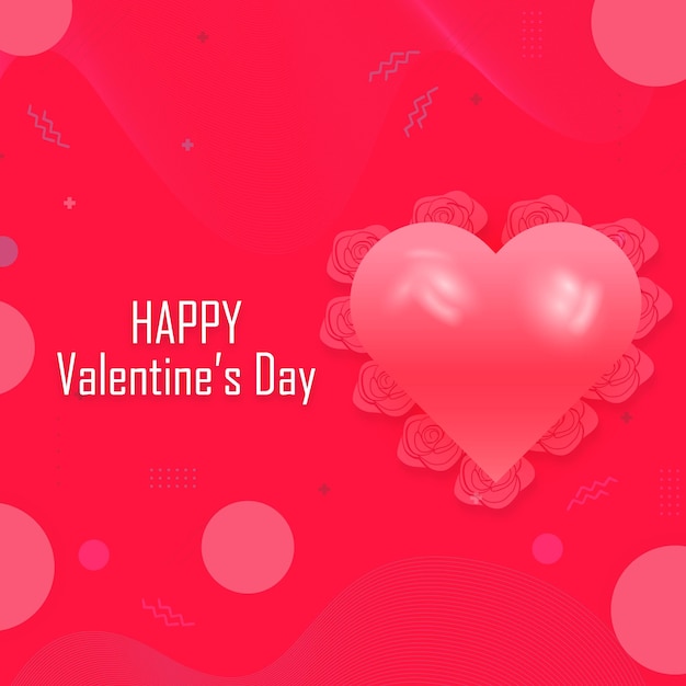 Happy valentine's day love gift on lovely background design