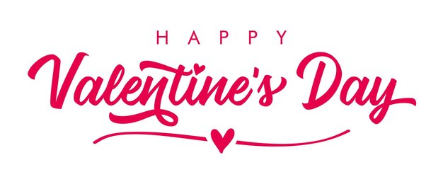 Happy Valentine's Day mooie kalligrafie, elegant design, wenskaart concept. Valentijnsdag tekst.