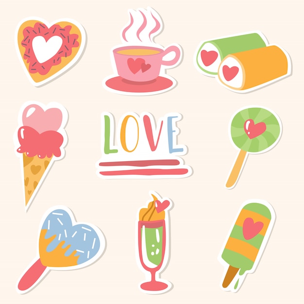 Happy Valentine's Day pack of love stickers