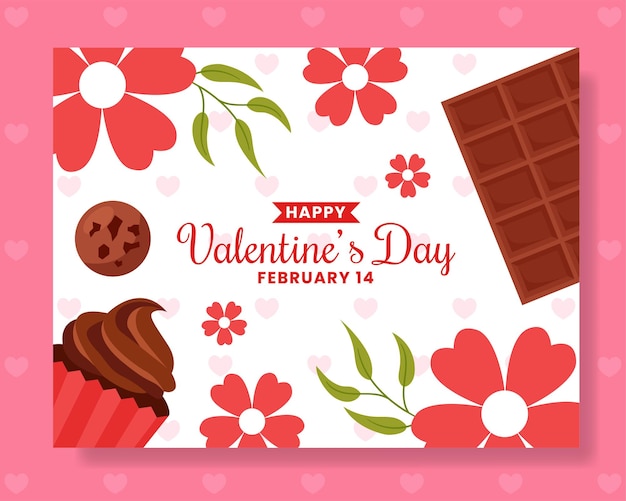 Vector happy valentine's day photocall flat cartoon hand drawn templates background illustration