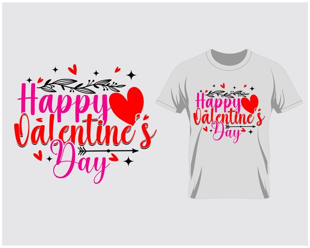 Vettore felice giorno di san valentino citazioni t shirt design vettoriale