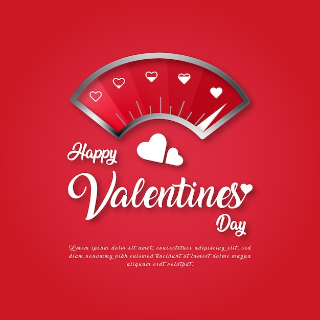 Happy Valentine's Day Social Media Post Vector Template