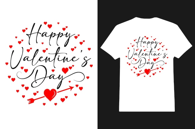 해피 발렌타인 데이 티셔츠 디자인 - 벡터 타이포그래피, 필기, 로맨틱한 선물, 웨딩 카드.