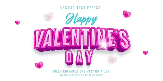 Happy Valentine's Day tekststijleffect