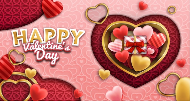 Happy valentine's day  text effect. valentine background vectors illustration.