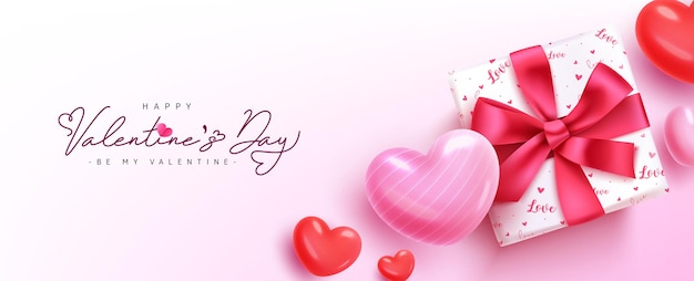 Happy valentine's day text vector background design. be my valentine typography in empty space.