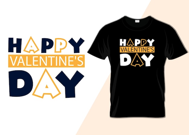 Happy Valentine's Day Typography T-shirt design