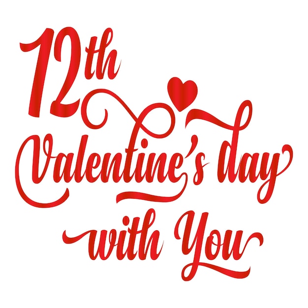 Happy valentine's day unique concept typography design vector