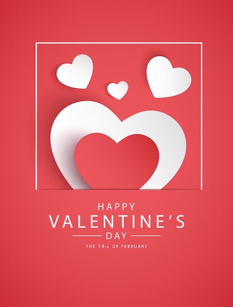 Happy valentine's day vector banner design