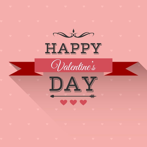 Vector happy valentine's day vector greeting card with lettering