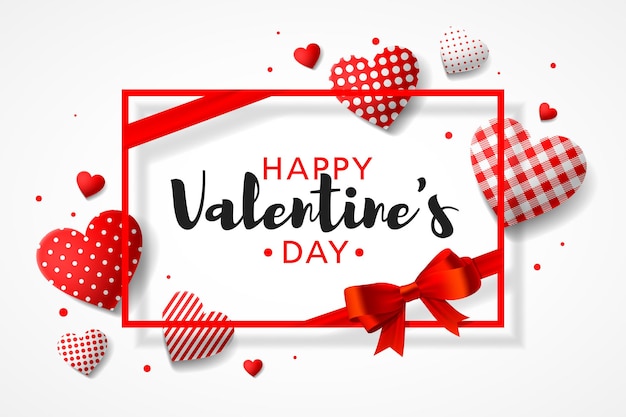 Vector happy valentine's day wenskaart ontwerp