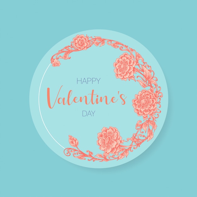 Vector happy valentine's day