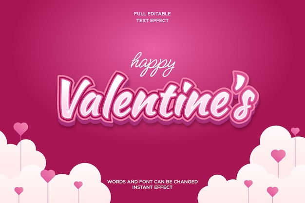 Happy Valentine's Editable Text Effect