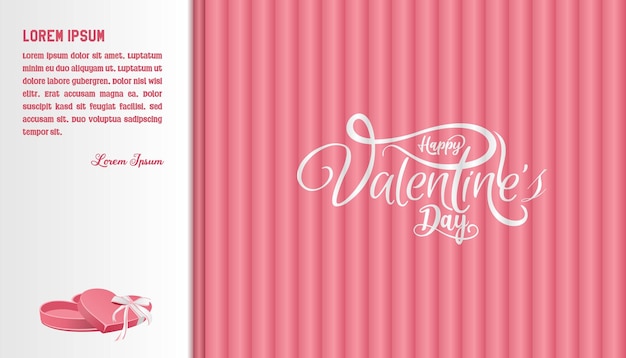 Happy Valentine39s Day 14 februari Banner Wenskaart met doff kleuren en elegant grafisch ontwerp