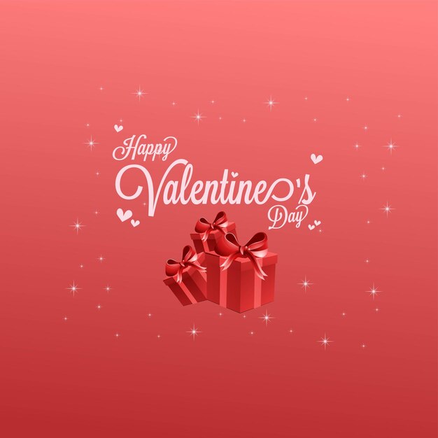 Happy Valentine39s Day Banner wenskaart met glanzende kleuren en elegant grafisch ontwerp