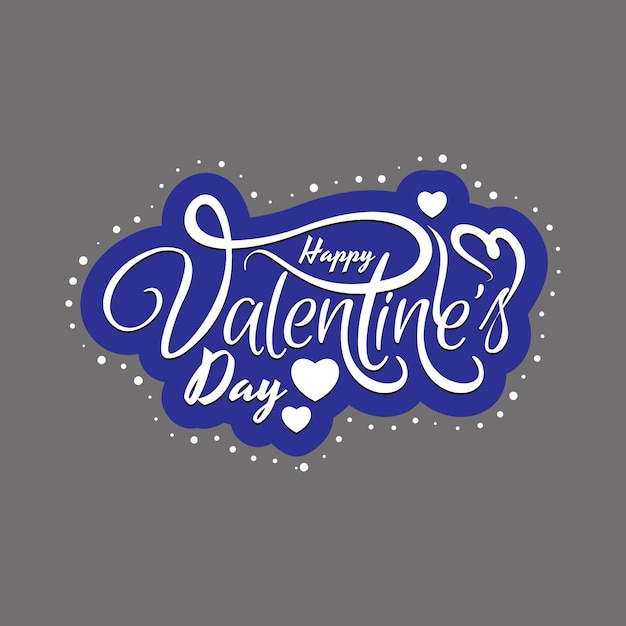 Happy Valentines day background colorful with heart shape pattern and typography of happy valent