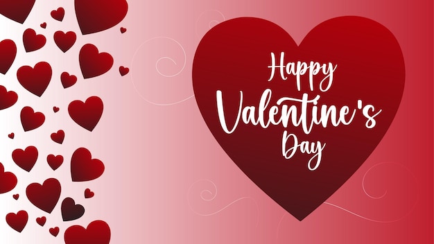 Vettore template di progettazione di sfondo di happy valentine's day