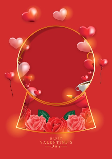 Happy valentines day background illustration